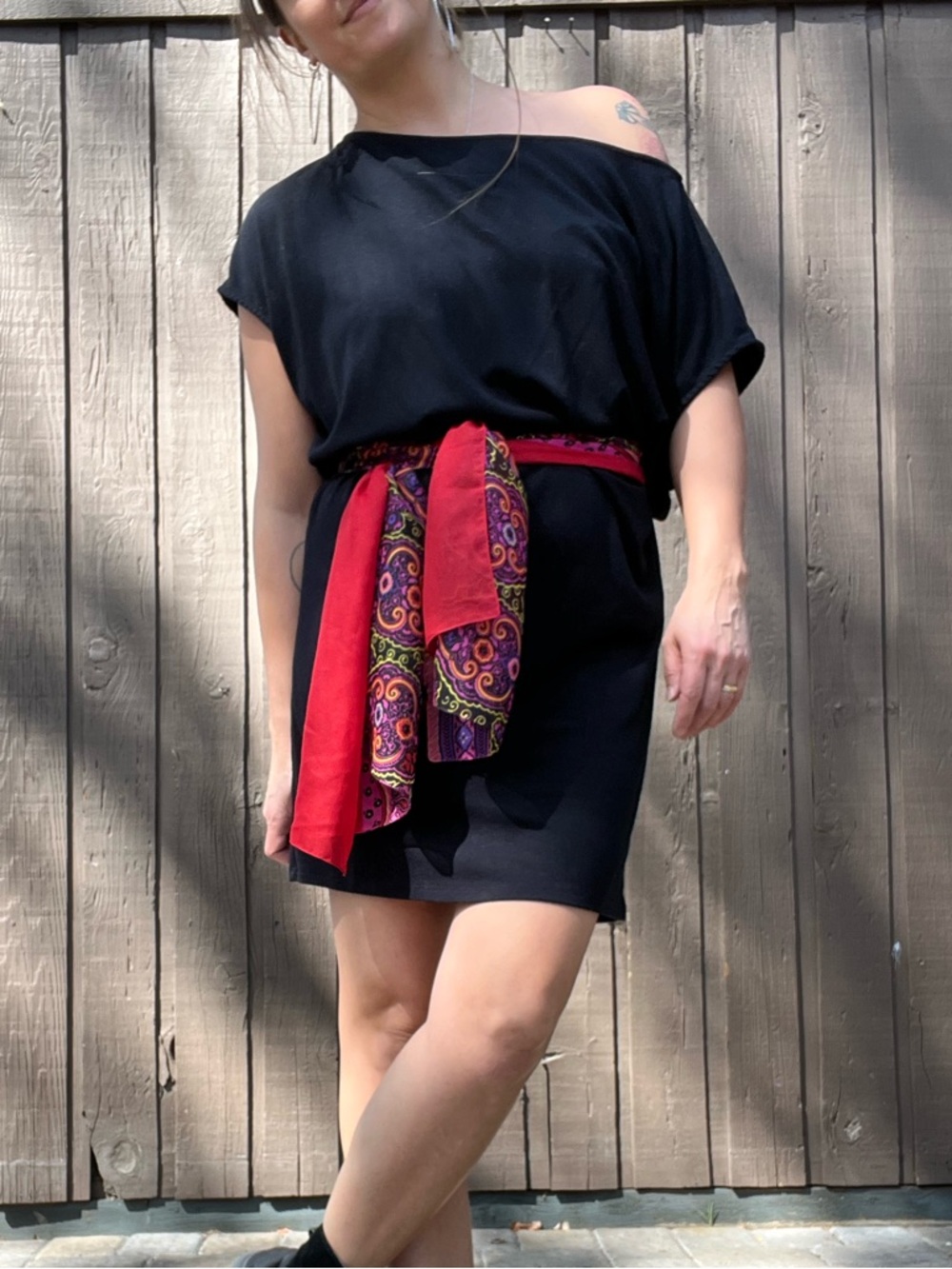 Italian Sheer Scarf – Red & Fuchsia Paisley Statement Wrap